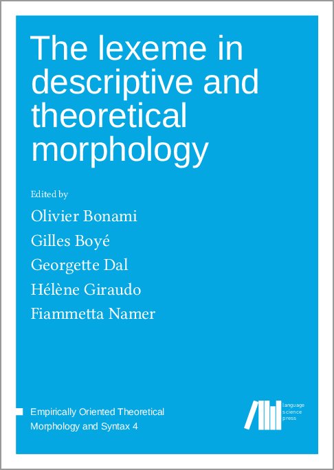 The Lexeme In Descriptive And Theoretical Morphology Language Science Press